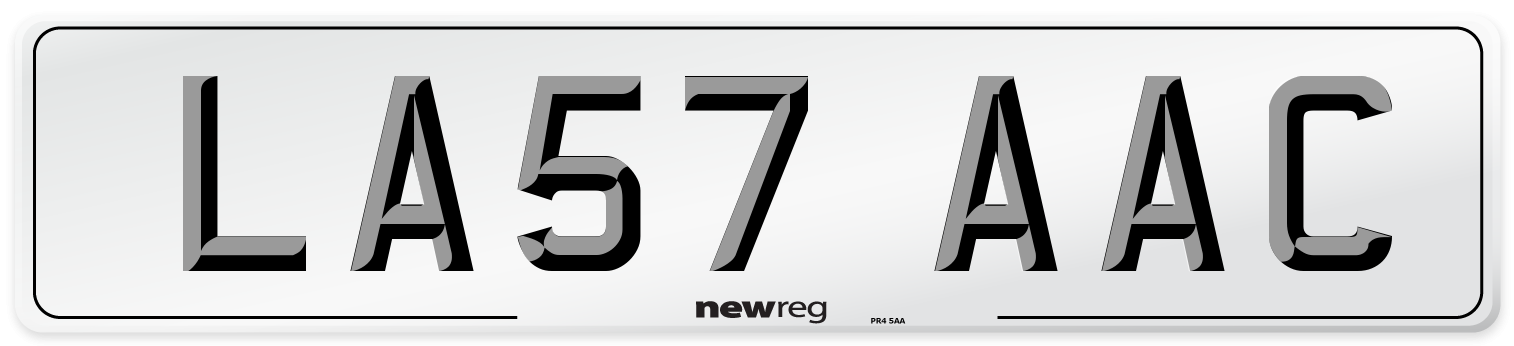 LA57 AAC Number Plate from New Reg